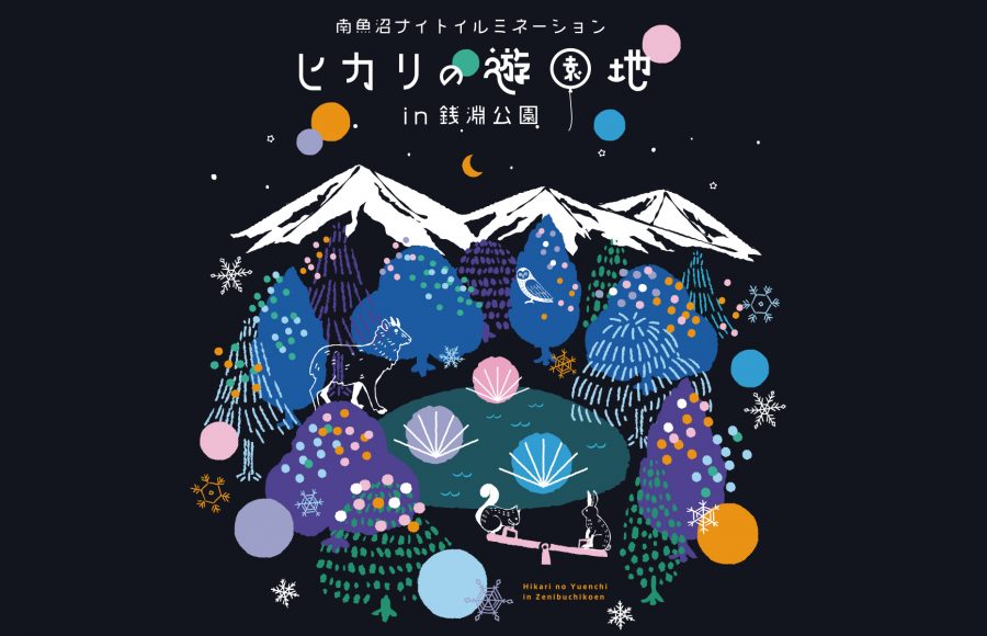 南魚沼ナイトイルミネーション  ヒカリの遊園地 in 銭淵公園